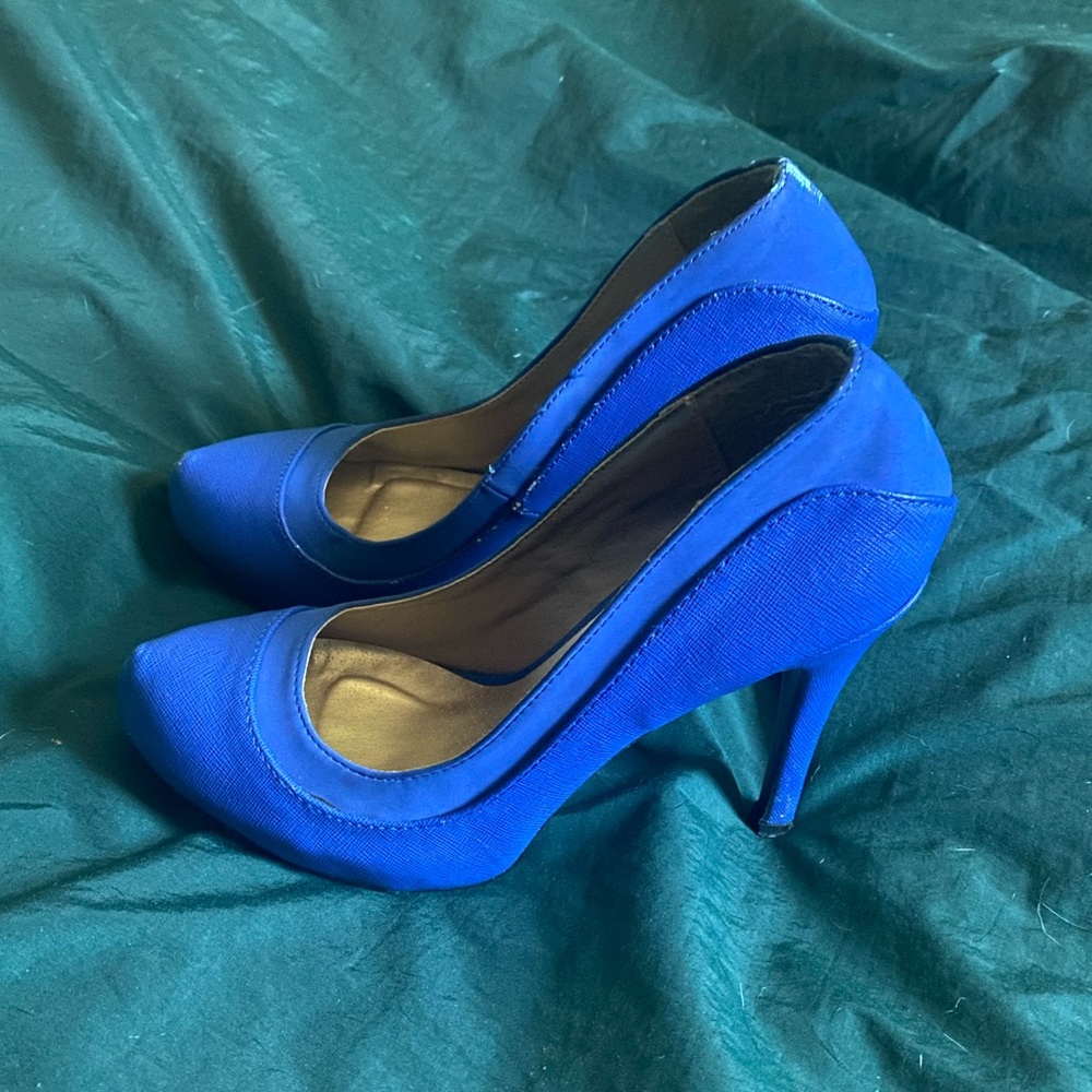 QUPID Cobalt Blue High Heels